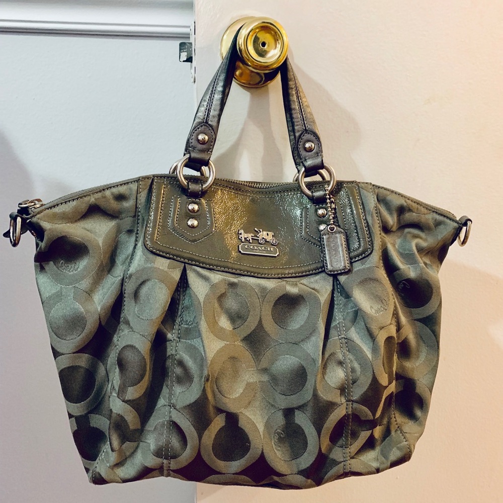 Gray coach bag